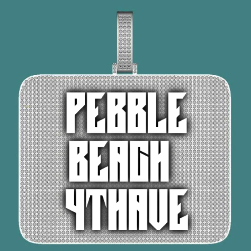 CUSTOM LETTER NECKLACE 3D BIG SQUARE sold by The GUU Shop