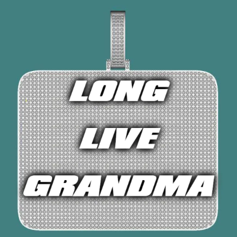 CUSTOM LETTER NECKLACE 3D BIG SQUARE sold by The GUU Shop