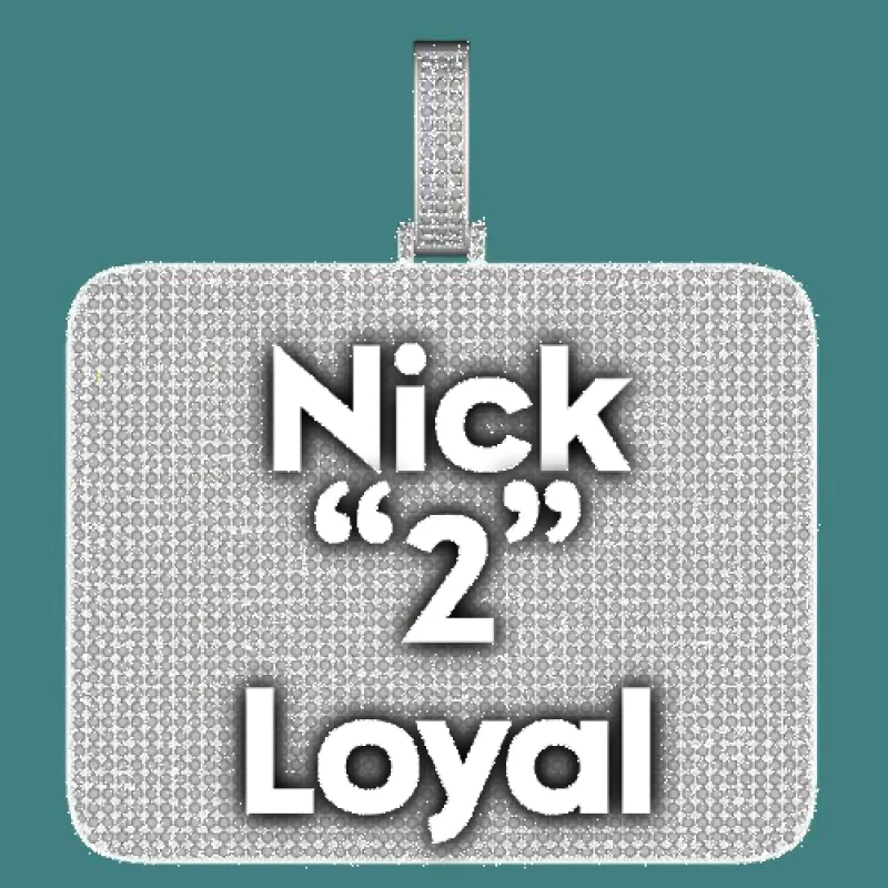 CUSTOM LETTER NECKLACE 3D BIG SQUARE sold by The GUU Shop