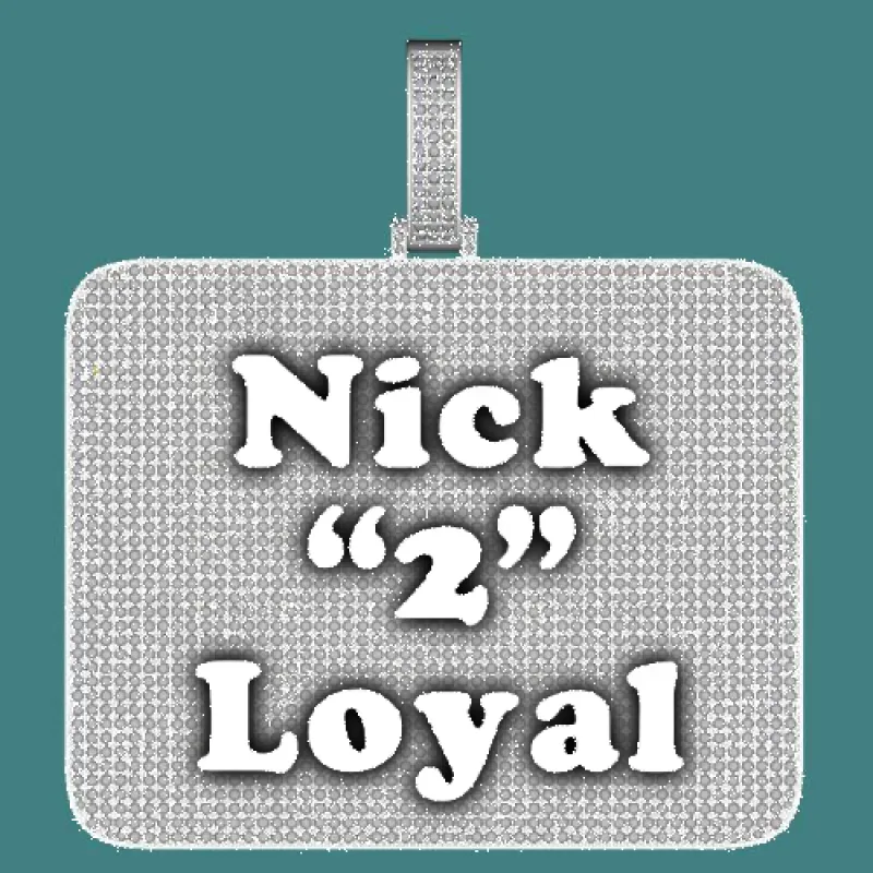 CUSTOM LETTER NECKLACE 3D BIG SQUARE sold by The GUU Shop