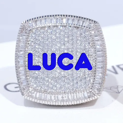 CUSTOM LETTER 3D ICED RING sold by The GUU Shop