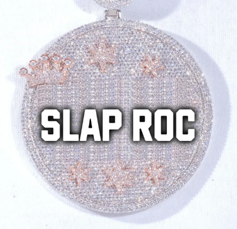 CUSTOM LETTER NECKLACE 3D BIG CROWN DISC sold by The GUU Shop