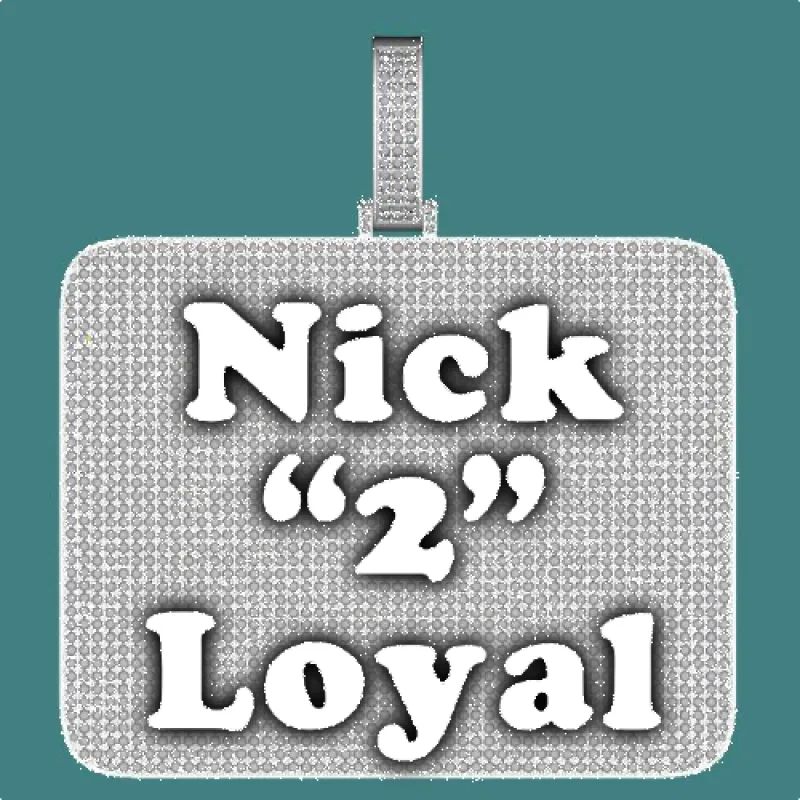 CUSTOM LETTER NECKLACE 3D BIG SQUARE sold by The GUU Shop