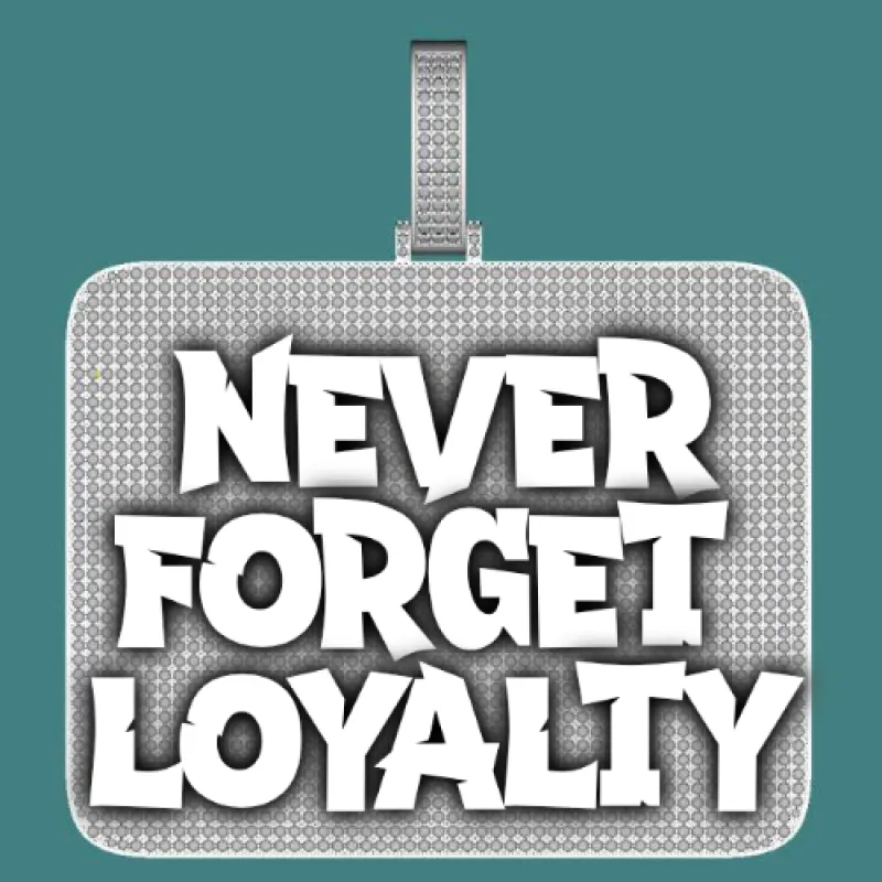 CUSTOM LETTER NECKLACE 3D BIG SQUARE sold by The GUU Shop