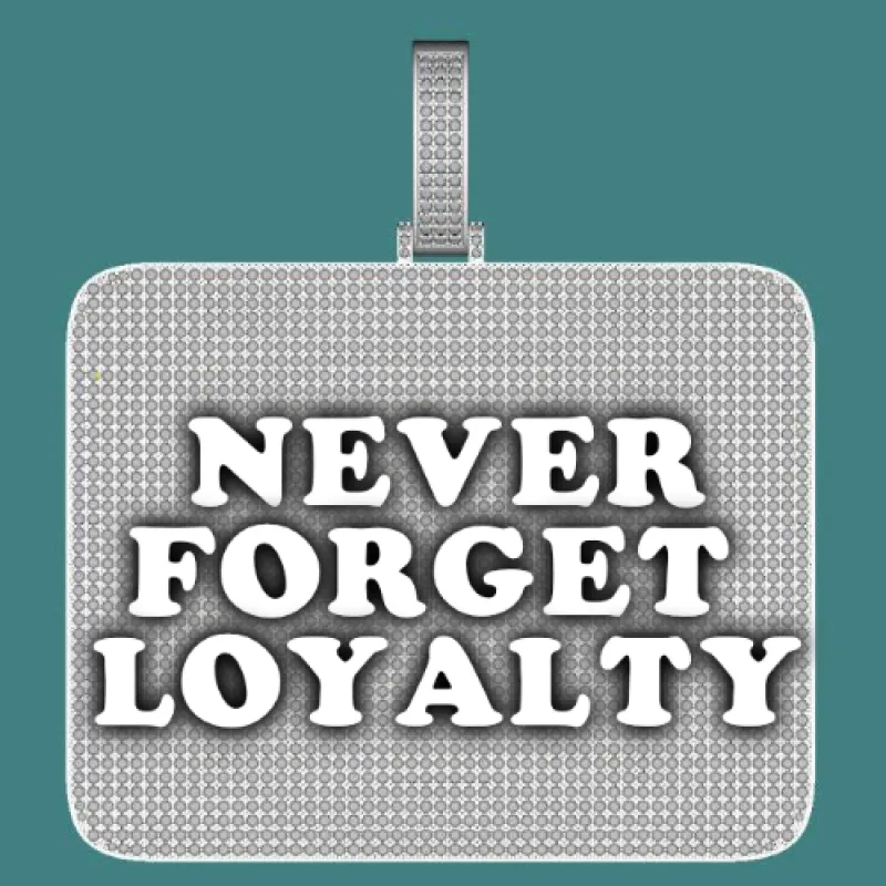 CUSTOM LETTER NECKLACE 3D BIG SQUARE sold by The GUU Shop