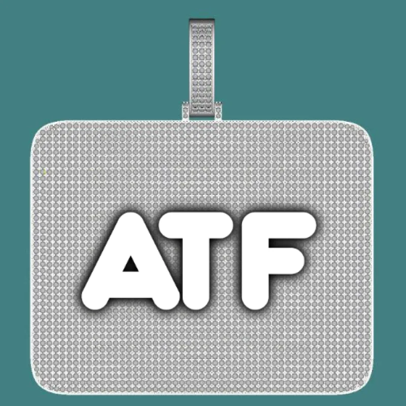 CUSTOM LETTER NECKLACE 3D BIG SQUARE sold by The GUU Shop