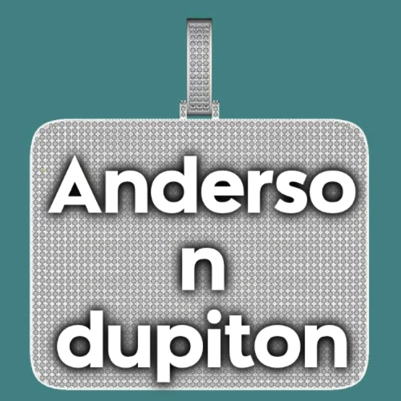 CUSTOM LETTER NECKLACE 3D BIG SQUARE sold by The GUU Shop