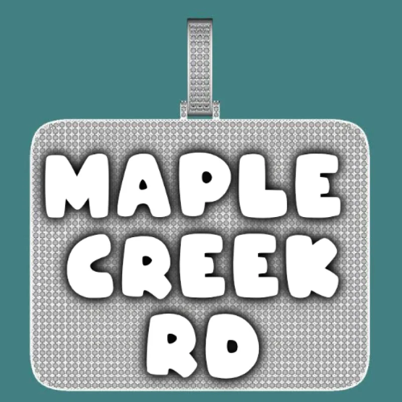 CUSTOM LETTER NECKLACE 3D BIG SQUARE made by The GUU Shop