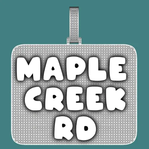 CUSTOM LETTER NECKLACE 3D BIG SQUARE sold by The GUU Shop