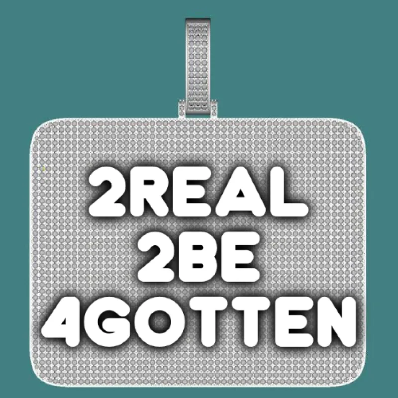 CUSTOM LETTER NECKLACE 3D BIG SQUARE sold by The GUU Shop