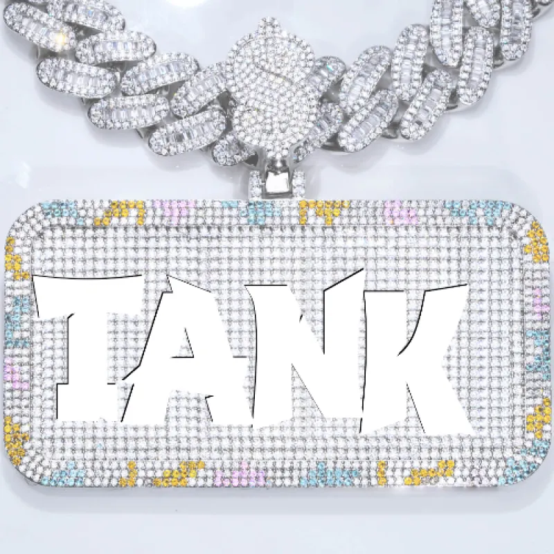 CUSTOM LETTER NECKLACE 3D COLORFUL SQUARE sold by The GUU Shop