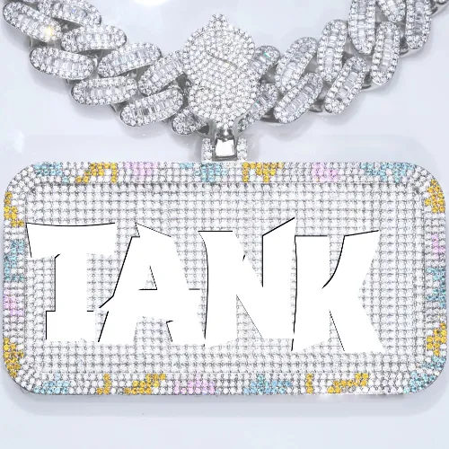 CUSTOM LETTER NECKLACE 3D COLORFUL SQUARE sold by The GUU Shop