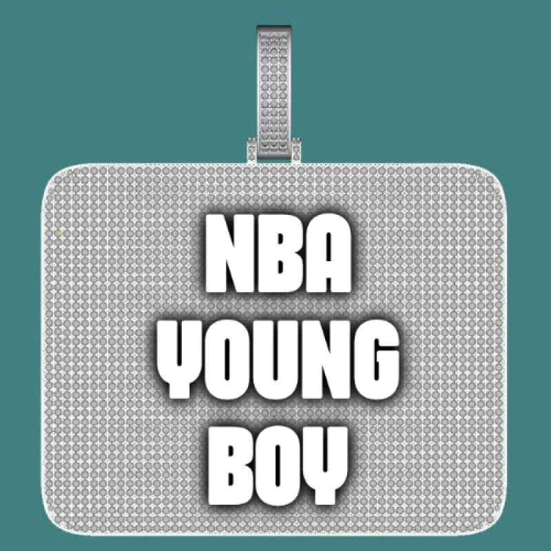 CUSTOM LETTER NECKLACE 3D BIG SQUARE sold by The GUU Shop