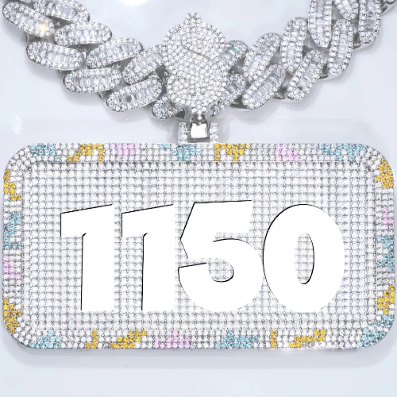 CUSTOM LETTER NECKLACE 3D COLORFUL SQUARE sold by The GUU Shop