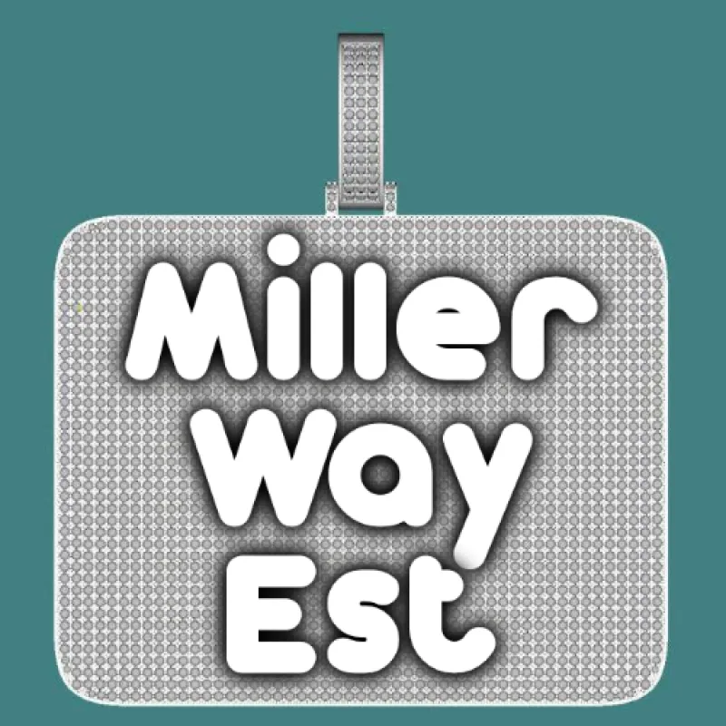 CUSTOM LETTER NECKLACE 3D BIG SQUARE sold by The GUU Shop