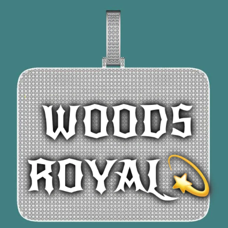 CUSTOM LETTER NECKLACE 3D BIG SQUARE sold by The GUU Shop