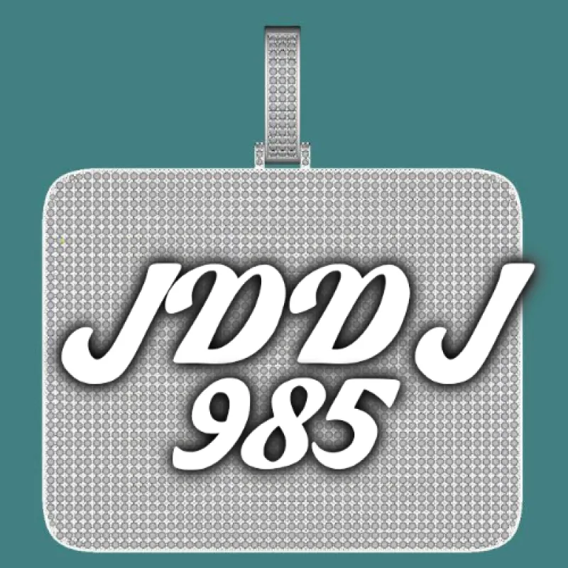 CUSTOM LETTER NECKLACE 3D BIG SQUARE sold by The GUU Shop