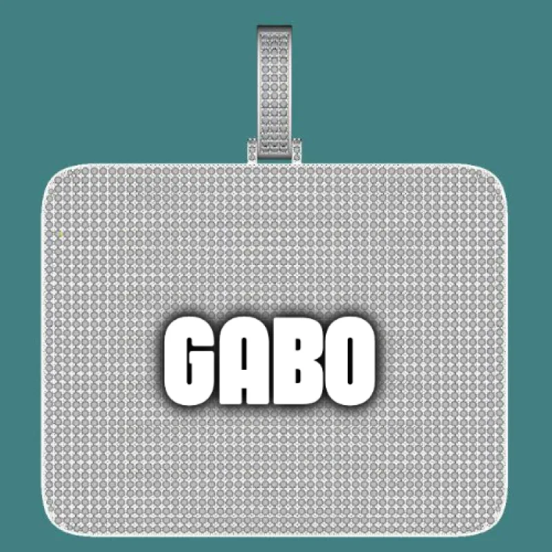 CUSTOM LETTER NECKLACE 3D BIG SQUARE sold by The GUU Shop