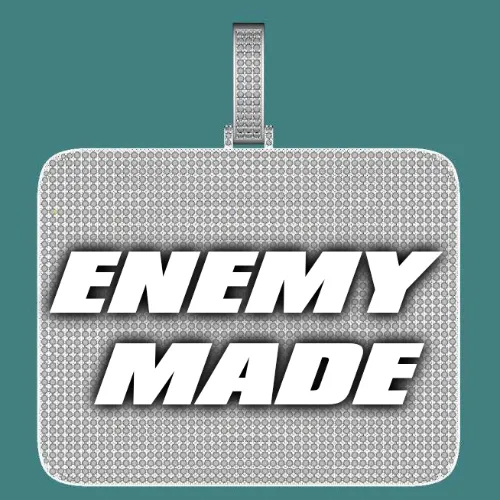 CUSTOM LETTER NECKLACE 3D BIG SQUARE sold by The GUU Shop