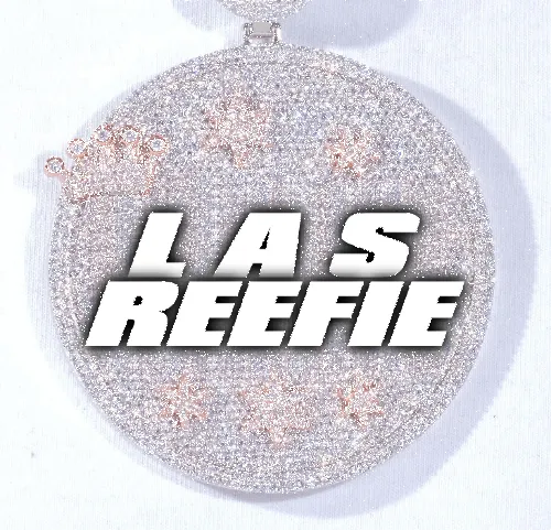 CUSTOM LETTER NECKLACE 3D BIG CROWN DISC sold by The GUU Shop