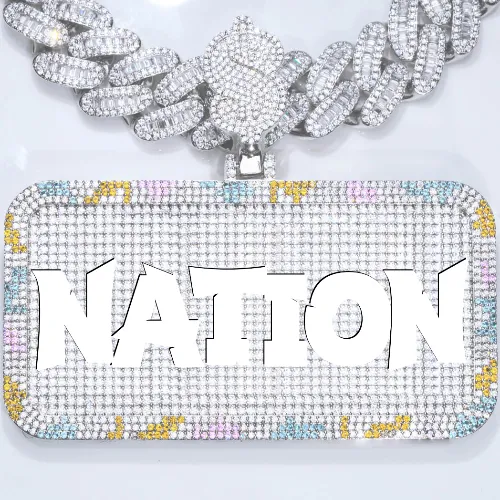 CUSTOM LETTER NECKLACE 3D COLORFUL SQUARE sold by The GUU Shop