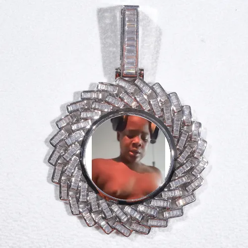 Large 3D Baguette Custom Picture Pendant sold by The GUU Shop