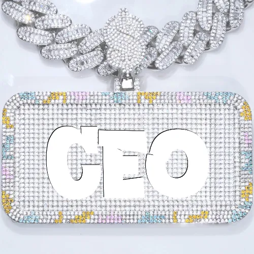 CUSTOM LETTER NECKLACE 3D COLORFUL SQUARE sold by The GUU Shop