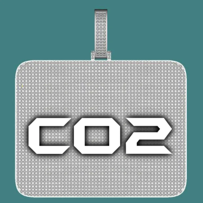 CUSTOM LETTER NECKLACE 3D BIG SQUARE sold by The GUU Shop