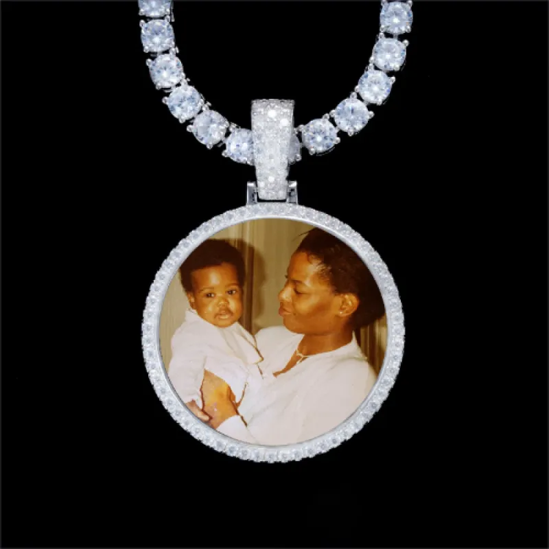 CUSTOM LETTER NECKLACE 3D BIG DISC sold by The GUU Shop