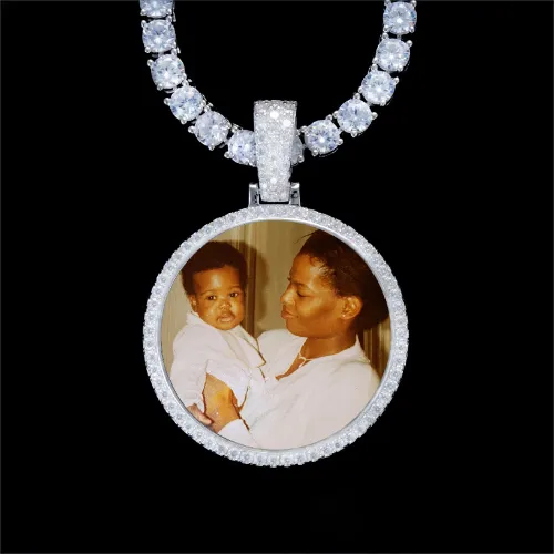 CUSTOM LETTER NECKLACE 3D BIG DISC sold by The GUU Shop