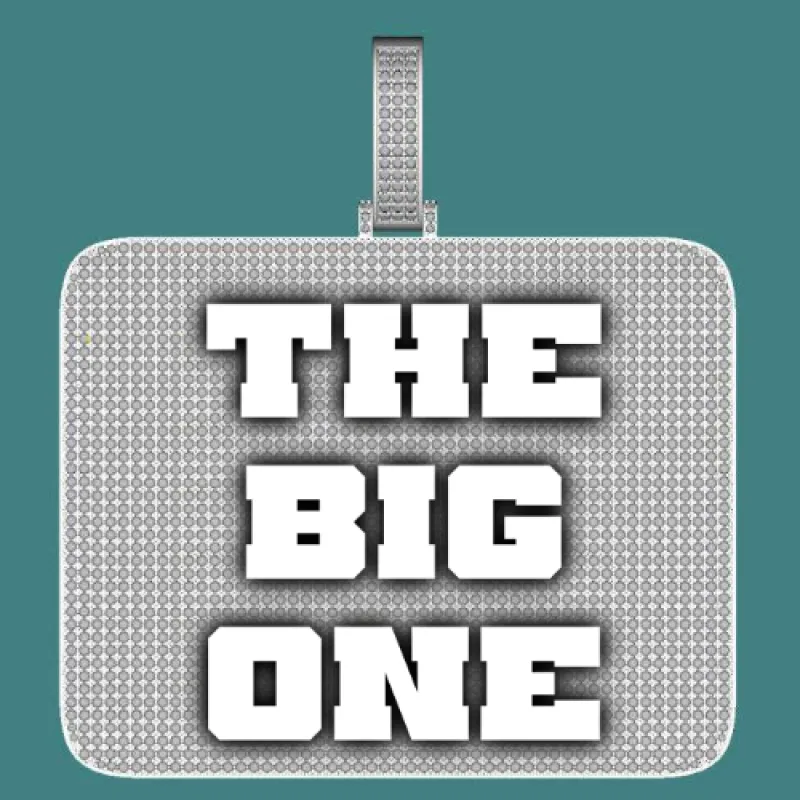 CUSTOM LETTER NECKLACE 3D BIG SQUARE sold by The GUU Shop