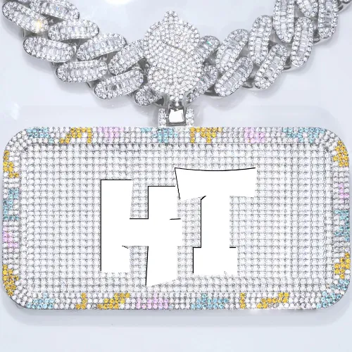 CUSTOM LETTER NECKLACE 3D COLORFUL SQUARE sold by The GUU Shop