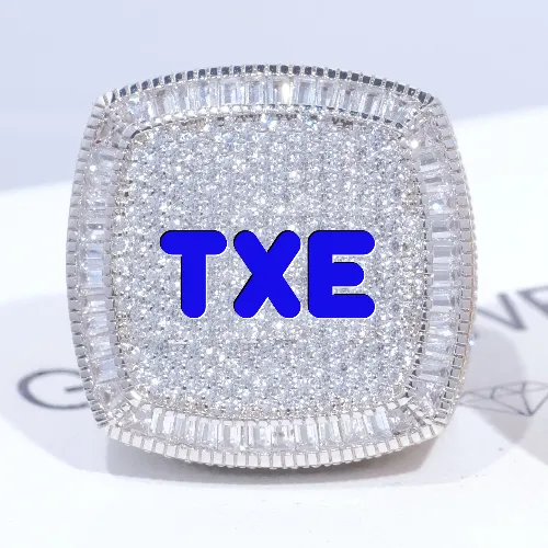 CUSTOM LETTER 3D ICED RING sold by The GUU Shop