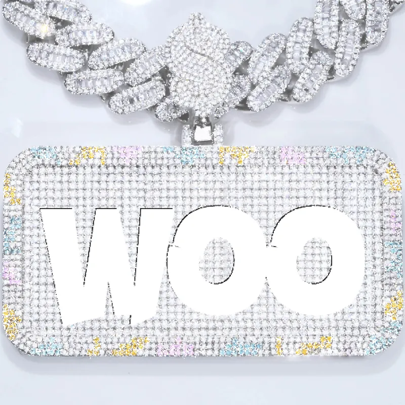 CUSTOM LETTER NECKLACE 3D COLORFUL SQUARE sold by The GUU Shop