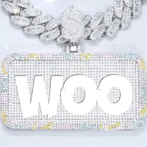 CUSTOM LETTER NECKLACE 3D COLORFUL SQUARE sold by The GUU Shop