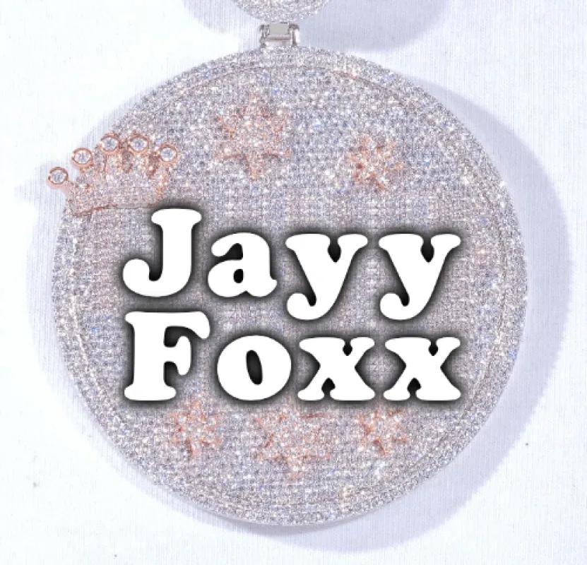 CUSTOM LETTER NECKLACE 3D BIG CROWN DISC sold by The GUU Shop