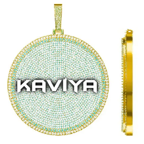 CUSTOM LETTER NECKLACE 3D BIG DISC sold by The GUU Shop