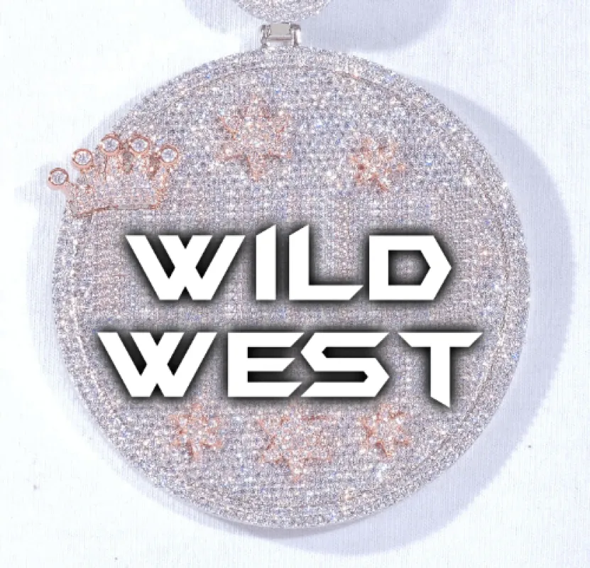 CUSTOM LETTER NECKLACE 3D BIG CROWN DISC sold by The GUU Shop