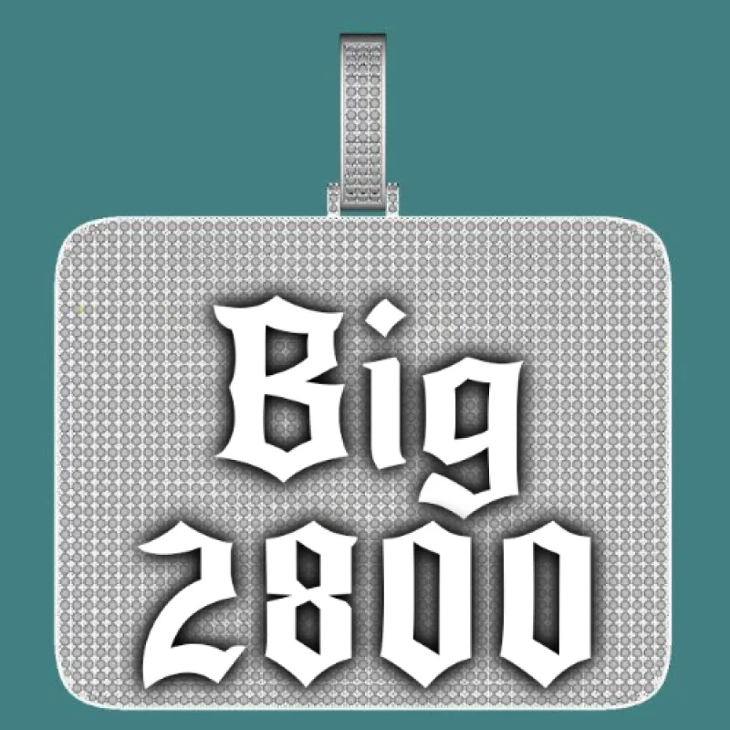 CUSTOM LETTER NECKLACE 3D BIG SQUARE sold by The GUU Shop