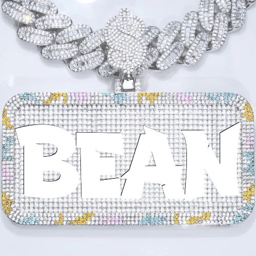 CUSTOM LETTER NECKLACE 3D COLORFUL SQUARE sold by The GUU Shop