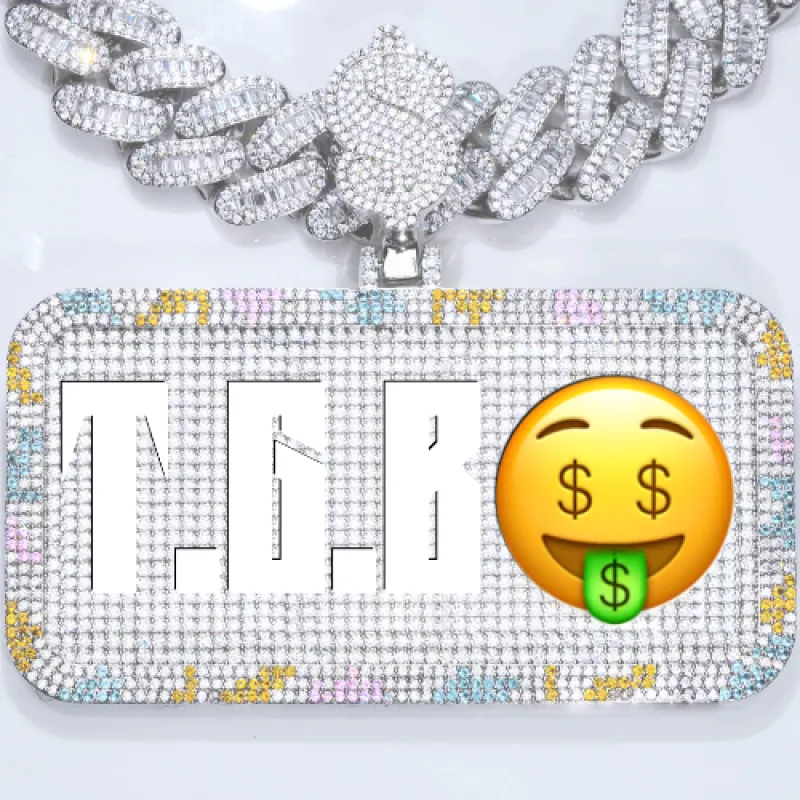 CUSTOM LETTER NECKLACE 3D COLORFUL SQUARE sold by The GUU Shop