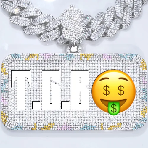 CUSTOM LETTER NECKLACE 3D COLORFUL SQUARE sold by The GUU Shop