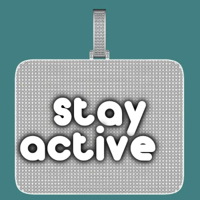 CUSTOM LETTER NECKLACE 3D BIG SQUARE sold by The GUU Shop