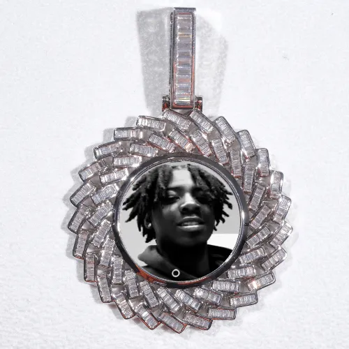 Large 3D Baguette Custom Picture Pendant sold by The GUU Shop