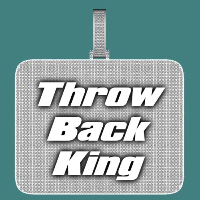 CUSTOM LETTER NECKLACE 3D BIG SQUARE sold by The GUU Shop