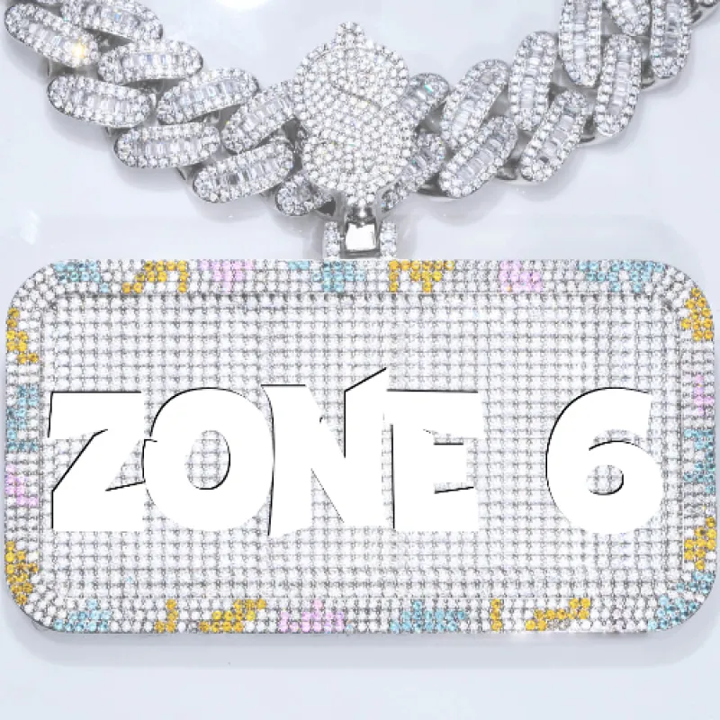 CUSTOM LETTER NECKLACE 3D COLORFUL SQUARE sold by The GUU Shop