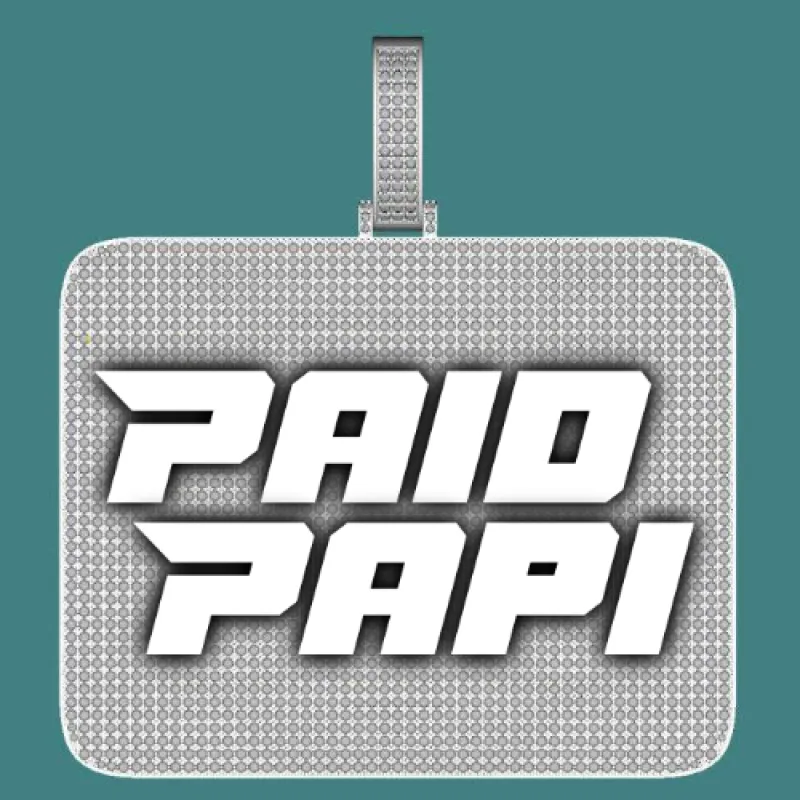 CUSTOM LETTER NECKLACE 3D BIG SQUARE sold by The GUU Shop