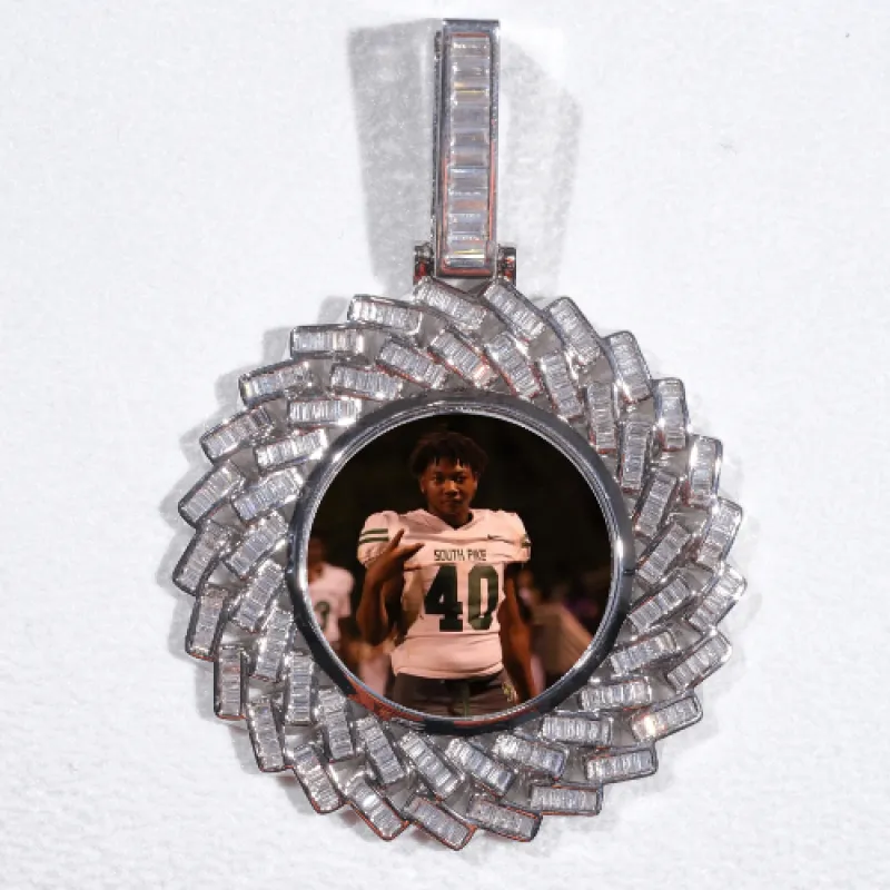 Large 3D Baguette Custom Picture Pendant sold by The GUU Shop