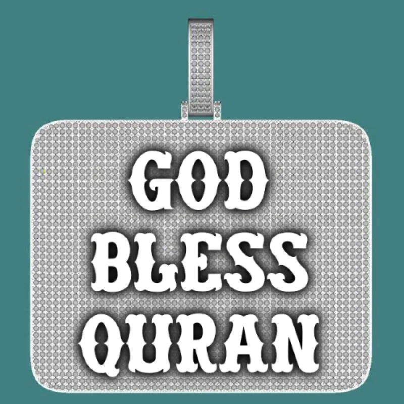 CUSTOM LETTER NECKLACE 3D BIG SQUARE sold by The GUU Shop