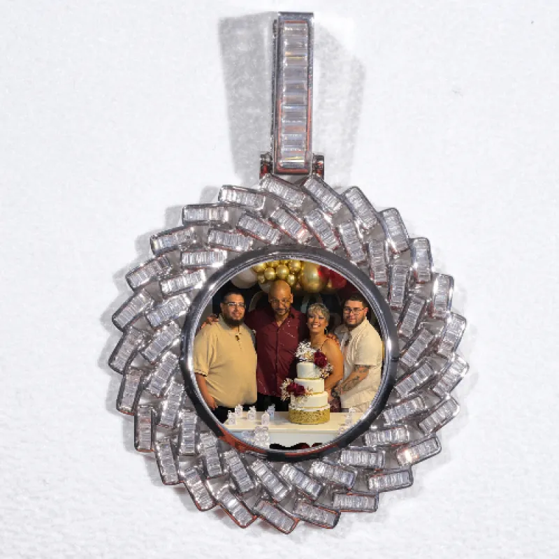 Large 3D Baguette Custom Picture Pendant sold by The GUU Shop